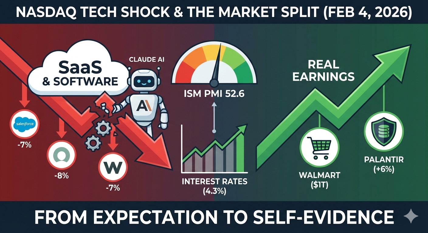 [심층진단] 나스닥 2% 폭락! ‘클로드 공포’가 덮친 소프트웨어 시장과 삼성전자의 운명