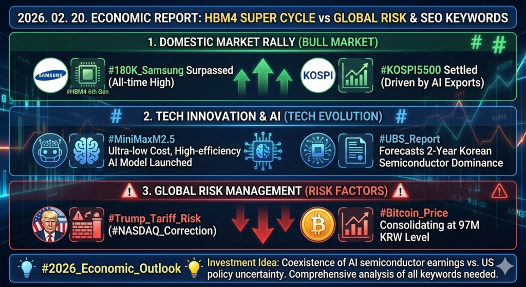 #삼성전자주가 #18만전자 #코스피5500 #HBM4슈퍼사이클 #트럼프관세리스크 #비트코인시세 #나스닥조정 #2026경제전망 #UBS보고서 #미니맥스M2.5